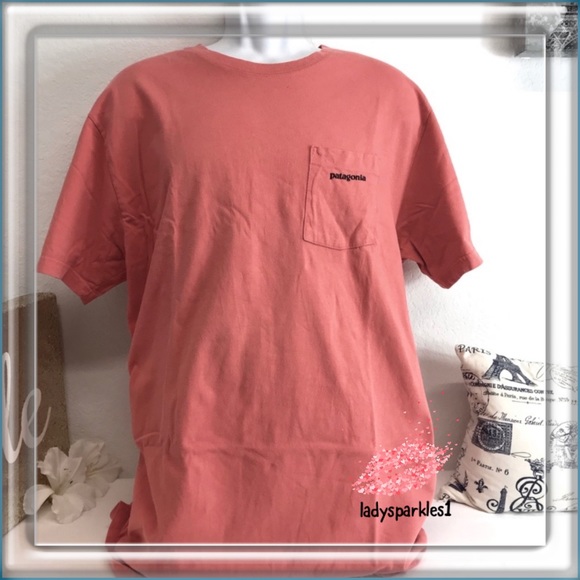 Patagonia Other - Patagonia | Short Sleeve Logo Cotton Tee with Pocket, XL- Coral